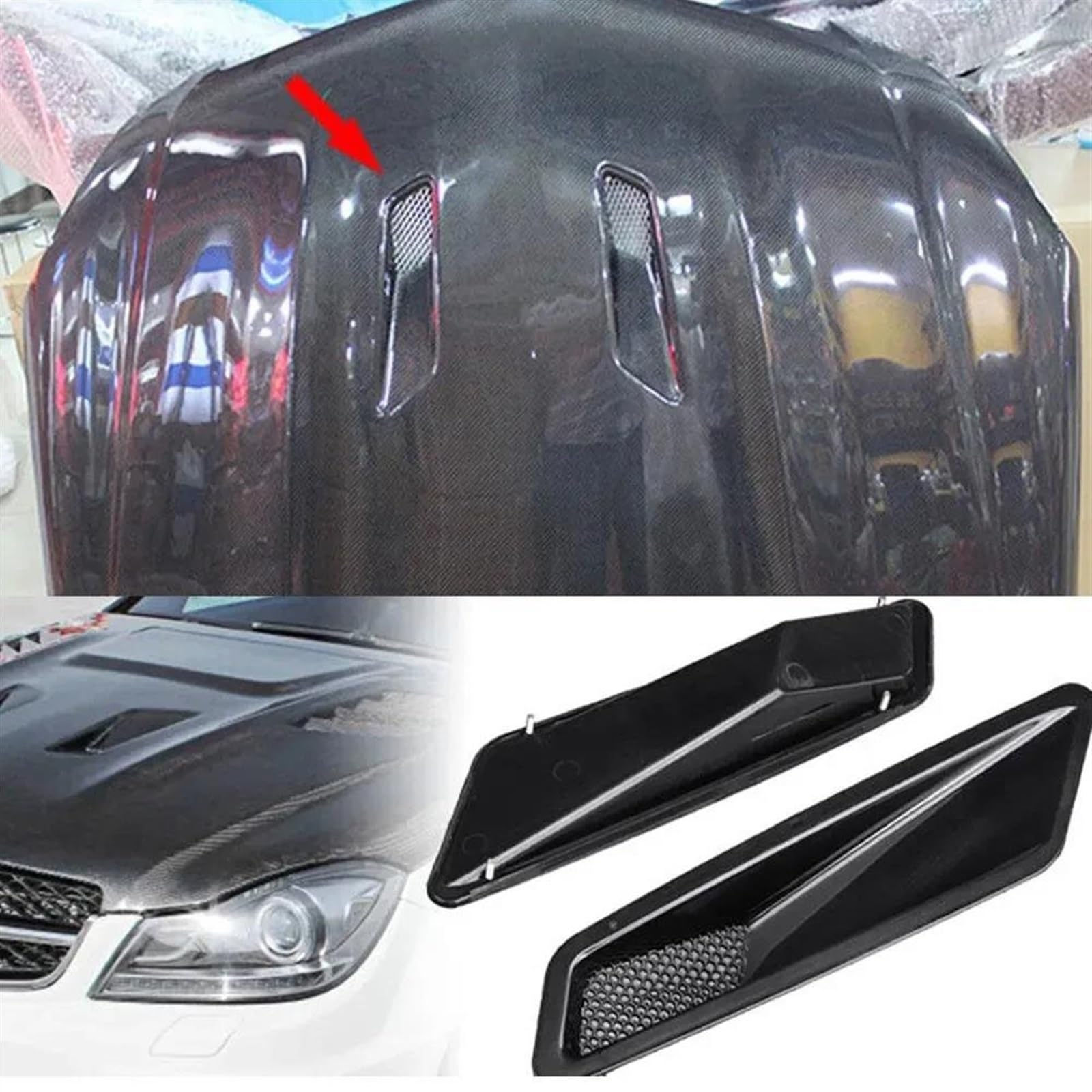 Amazon | ボンネット エアインテーク Compatible With Benz For W204
